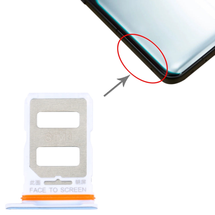 For Xiaomi Redmi K50 Ultra / 12T / 12T Pro SIM Card Tray + SIM Card Tray(Blue) by buy2fix