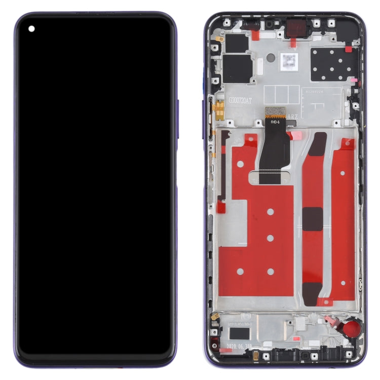 Original LCD Screen For Huawei Nova 7 SE / Honor 30S Digitizer Full Assembly with Frame(Purple) - LCD Screen by buy2fix | Online Shopping UK | buy2fix