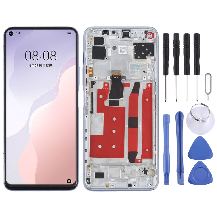 Original LCD Screen For Huawei Nova 7 SE / Honor 30S Digitizer Full Assembly with Frame(Silver) - LCD Screen by buy2fix | Online Shopping UK | buy2fix