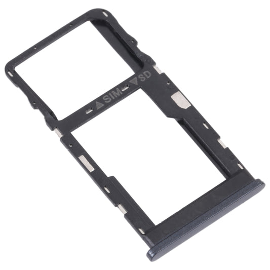 For TCL 20 R 5G Original SIM Card Tray + Micro SD Card Tray(Black) - For TCL by buy2fix | Online Shopping UK | buy2fix