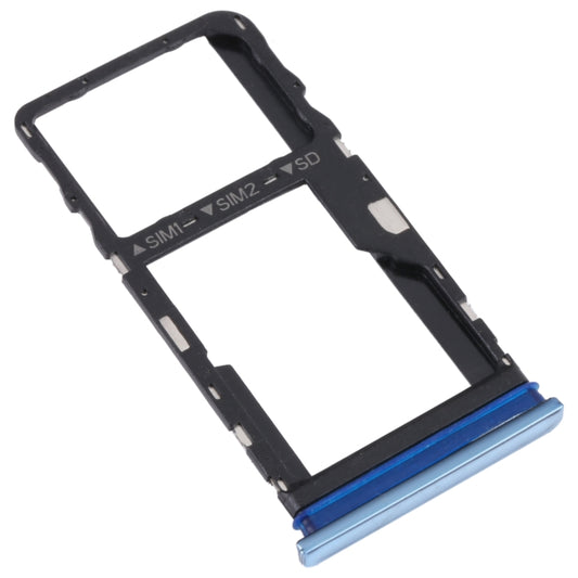 For TCL 30 / 30+ / 30 5G Original SIM Card Tray + Micro SD Card Tray(Blue) by buy2fix