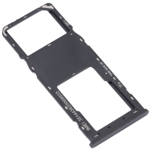 For Alcatel 1V 2021 Original SIM Card Tray + Micro SD Card Tray(Black) by buy2fix