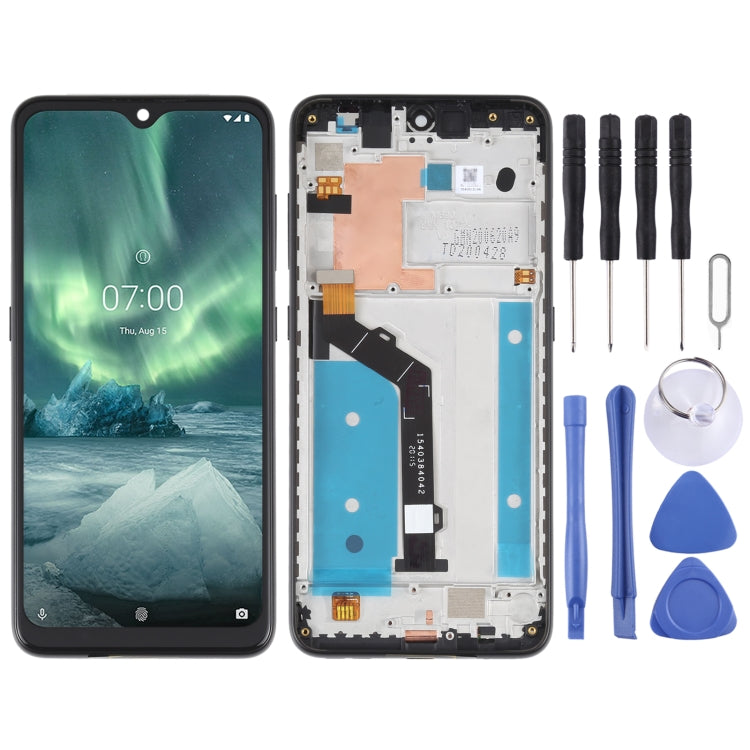 Original LCD Screen For Nokia 7.2 / 6.2 Digitizer Full Assembly with Frame(Black) - LCD Screen by buy2fix | Online Shopping UK | buy2fix
