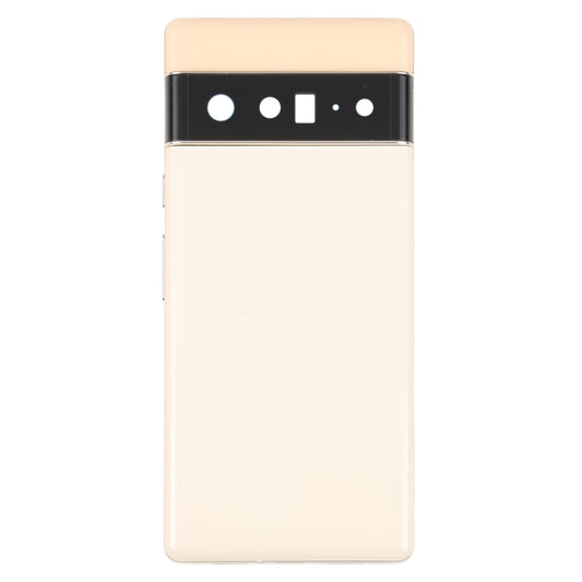 For Google Pixel 6 Pro Battery Back Cover with Middle Frame(Gold) by buy2fix