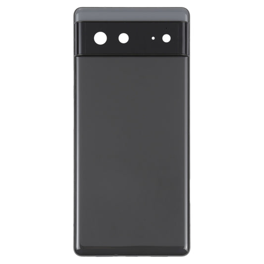 For Google Pixel 6 Battery Back Cover with Middle Frame(Black) by buy2fix