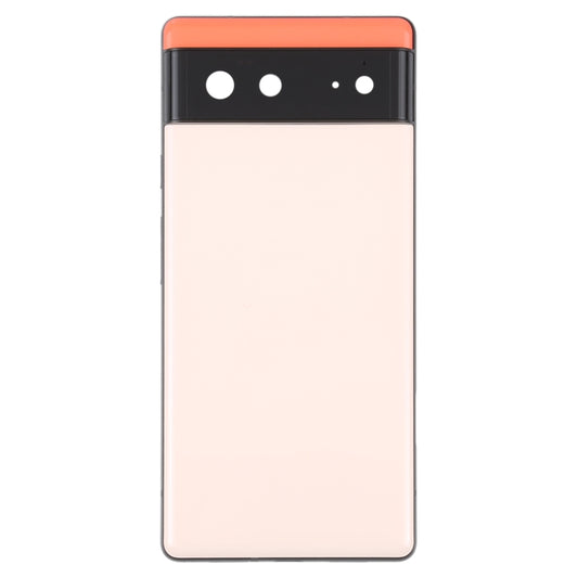 For Google Pixel 6 Battery Back Cover with Middle Frame(Pink) by buy2fix