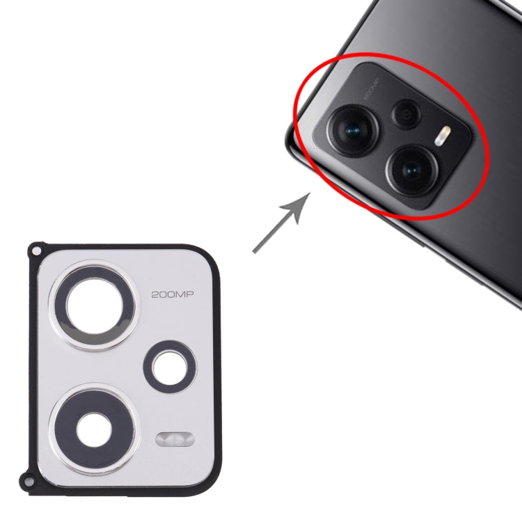 Back Camera Lens Frame for Xiaomi Redmi Note 12 Pro+ (Silver) - Camera by buy2fix | Online Shopping UK | buy2fix