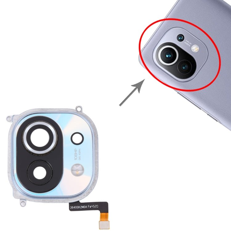 For Xiaomi Mi 11 Back Camera Lens Frame (Blue) - Camera by buy2fix | Online Shopping UK | buy2fix