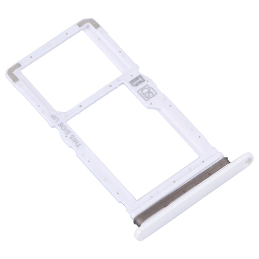 For Motorola Moto One Fusion Plus Original SIM Card Tray + Micro SD Card Tray (White) - Card Socket by buy2fix | Online Shopping UK | buy2fix