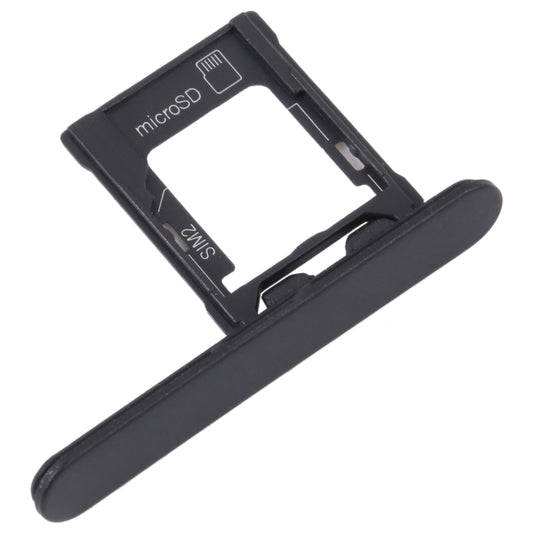For Sony Xperia XZ1 Compact Original SIM Card Tray + Micro SD Card Tray (Black) - Card Tray by buy2fix | Online Shopping UK | buy2fix