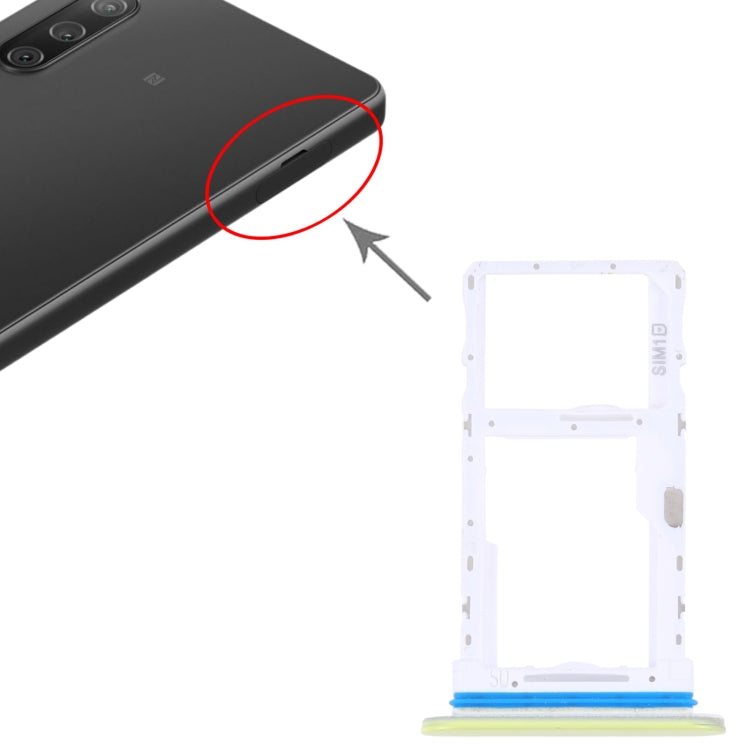 For Sony Xperia 10 IV Original SIM Card Tray + SIM / Micro SD Card Tray (Yellow) - Card Tray by buy2fix | Online Shopping UK | buy2fix