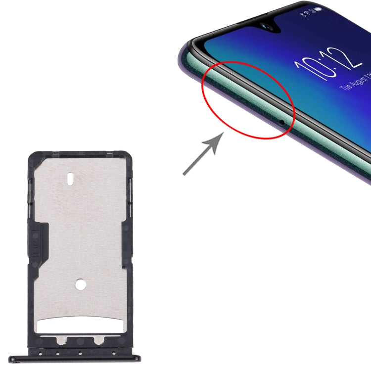 For Lenovo K10 Note / Z6 Youth L38111 SIM Card Tray (Black) - Others by buy2fix | Online Shopping UK | buy2fix