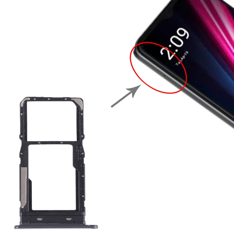 For T-Mobile Revvl 6 Pro 5G SIM Card Tray + Micro SD Card Tray(Grey) - For T-Mobile by buy2fix | Online Shopping UK | buy2fix