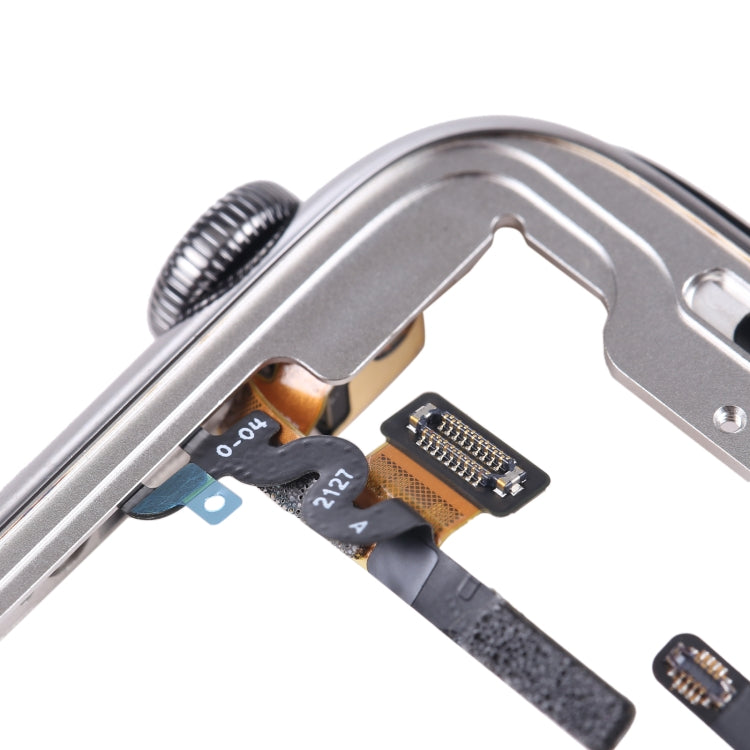 For Apple Watch Series 7 45mm Stainless Steel Middle Frame Bezel Plate with Loudspeaker / Power / Rotating Shaft Flex Cable by buy2fix