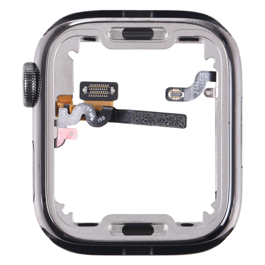 For Apple Watch Series 7 41mm Stainless Steel Middle Frame Bezel Plate with Loudspeaker / Power / Rotating Shaft Flex Cable - Middle Frame by buy2fix | Online Shopping UK | buy2fix