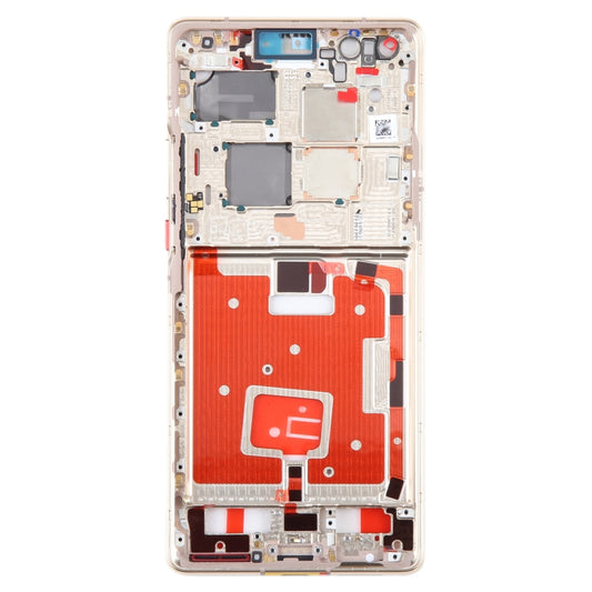 For Huawei Mate 40 Pro Front Housing LCD Frame Bezel Plate(Gold) by buy2fix