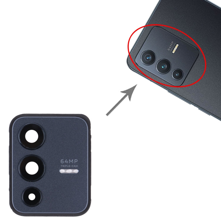 For vivo V23 5G Original Camera Lens Cover (Black) by buy2fix