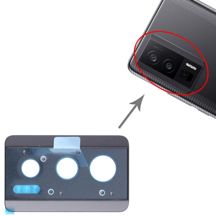 Original Back Camera Lens Frame for Xiaomi Redmi K60 (Black) by buy2fix