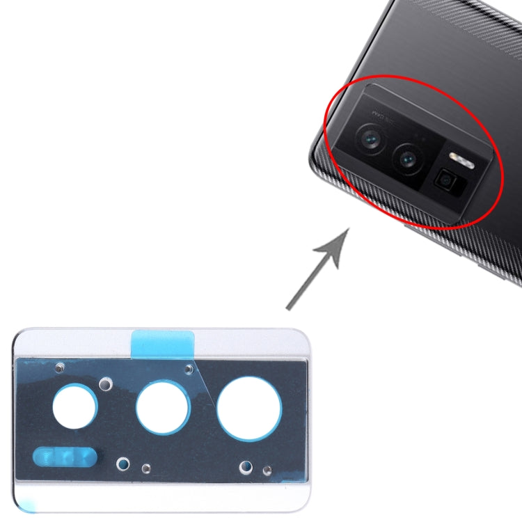 Original Back Camera Lens Frame for Xiaomi Redmi K60E (Silver) by buy2fix