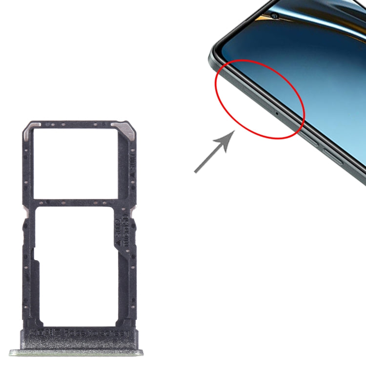 For OnePlus Nord CE 3 Lite 5G CPH2467 CPH2465 SIM Card Tray + Micro SD Card Tray (Green) - Card Tray by buy2fix | Online Shopping UK | buy2fix