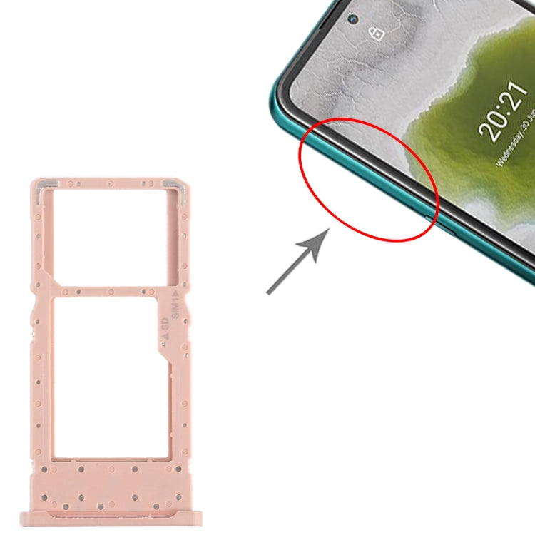 For Nokia X10 Original SIM + SIM / Micro SD Card Tray (Gold) by buy2fix