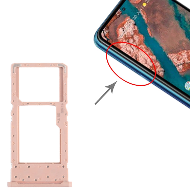 For Nokia X20 Original SIM + SIM / Micro SD Card Tray (Gold) by buy2fix