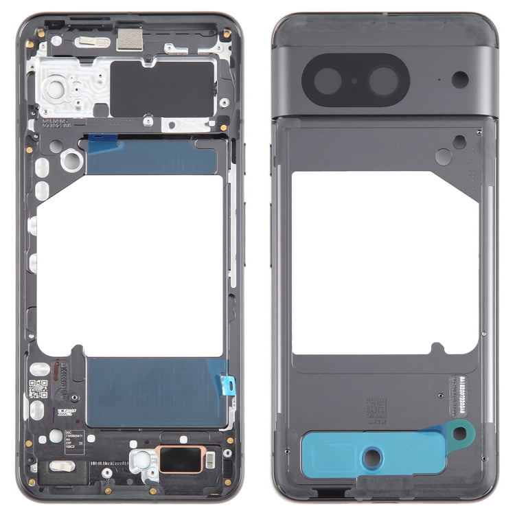 For Google Pixel 8 Original Front Housing LCD Frame Bezel Plate (Black) - Frame Bezel Plate by buy2fix | Online Shopping UK | buy2fix