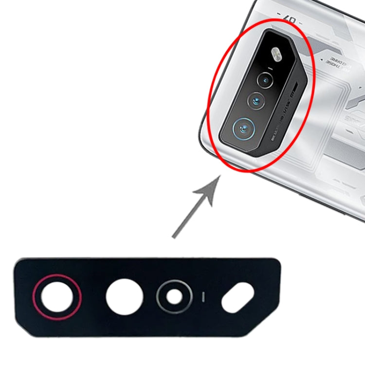 For Asus ROG Phone 7 Back Camera Lens (Red) - Camera by buy2fix | Online Shopping UK | buy2fix