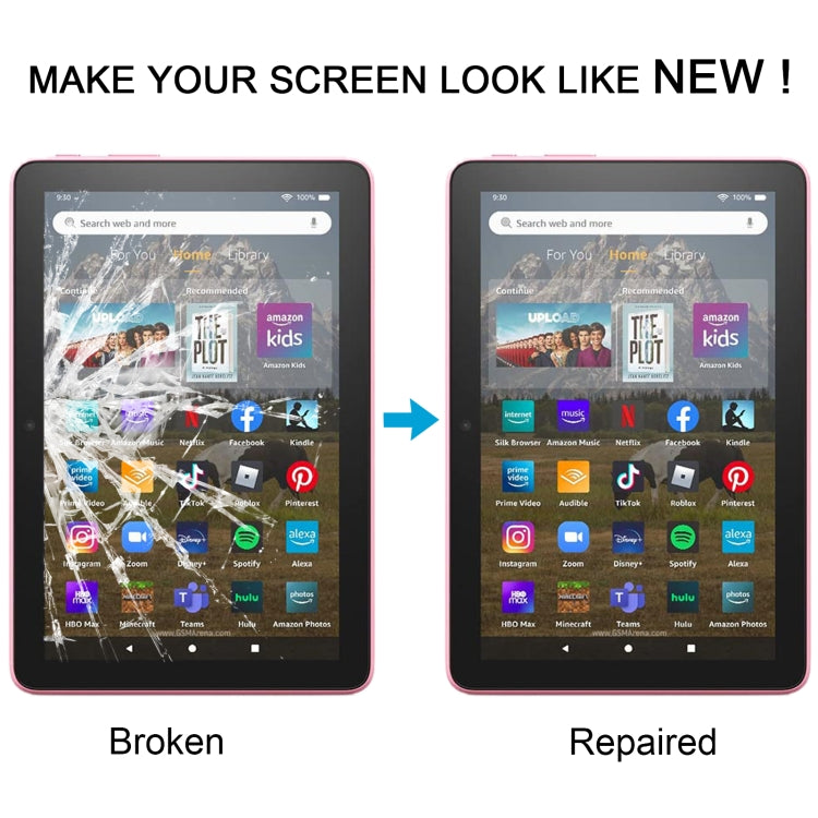 For Amazon Fire HD 8 2022 12th Gen Touch Panel (Black) - For Amazon by buy2fix | Online Shopping UK | buy2fix