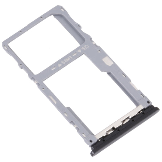 For TCL 20E Original SIM Card Tray + Micro SD Card Tray (Black) by buy2fix