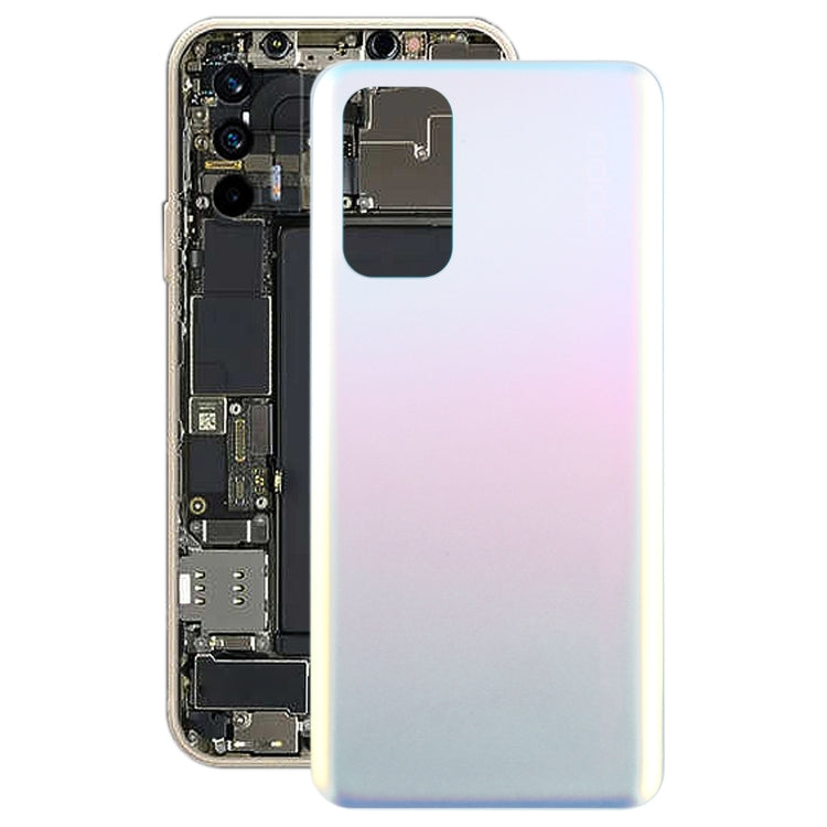 For OPPO Find X3 Lite Glass Material Battery Back Cover(Frosted Silver) - Back Cover by buy2fix | Online Shopping UK | buy2fix