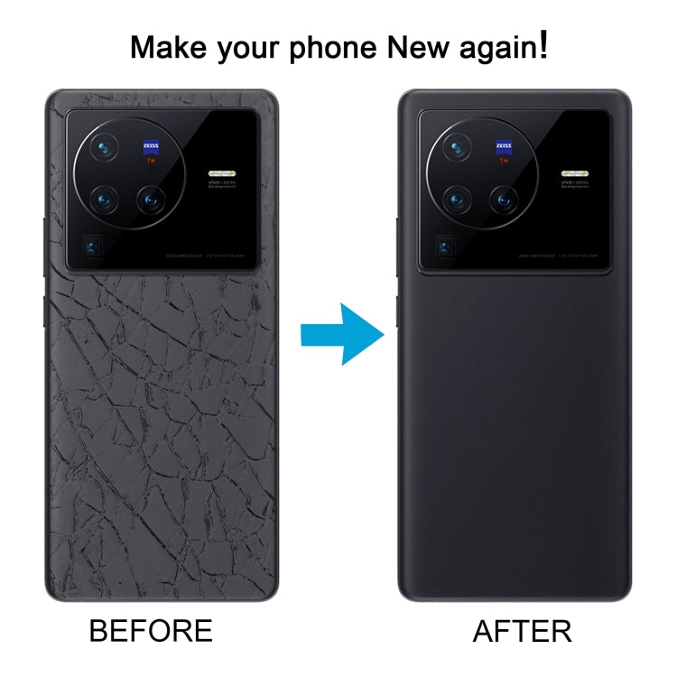 For vivo X80 OEM Glass Material Battery Back Cover(Black) - Back Cover by buy2fix | Online Shopping UK | buy2fix