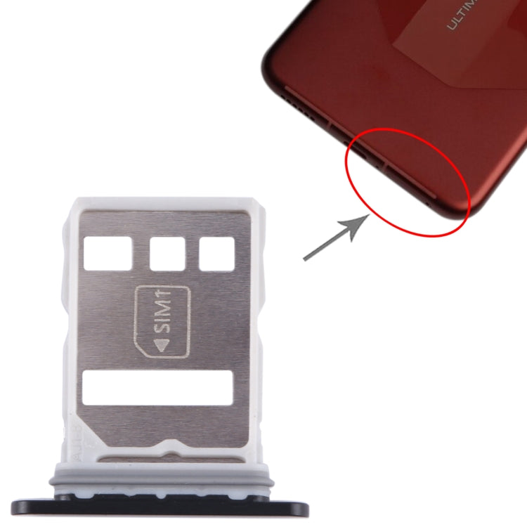 For Huawei Mate 60 Pro+ SIM + NM Card Tray (Black) - Card Socket by buy2fix | Online Shopping UK | buy2fix