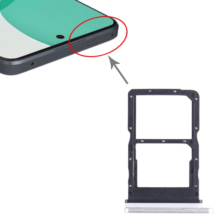 For Huawei Nova 11i SIM + SIM Card Tray (Silver) - Card Socket by buy2fix | Online Shopping UK | buy2fix
