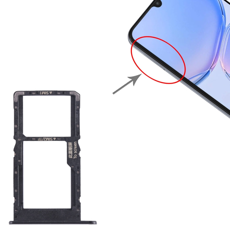 For Huawei Enjoy 60Z SIM + SIM / Micro SD Card Tray (Black) - Card Socket by buy2fix | Online Shopping UK | buy2fix
