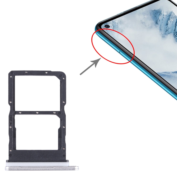 For Huawei Maimang 20 SIM + SIM Card Tray (Silver) - Card Socket by buy2fix | Online Shopping UK | buy2fix