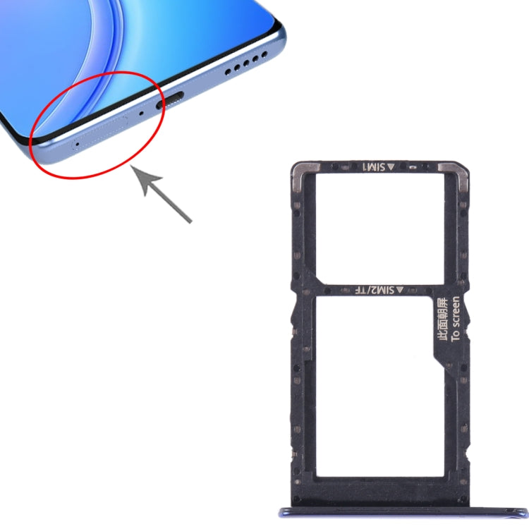 For Huawei Maimang 11 SIM + SIM / Micro SD Card Tray (Blue) - Card Socket by buy2fix | Online Shopping UK | buy2fix