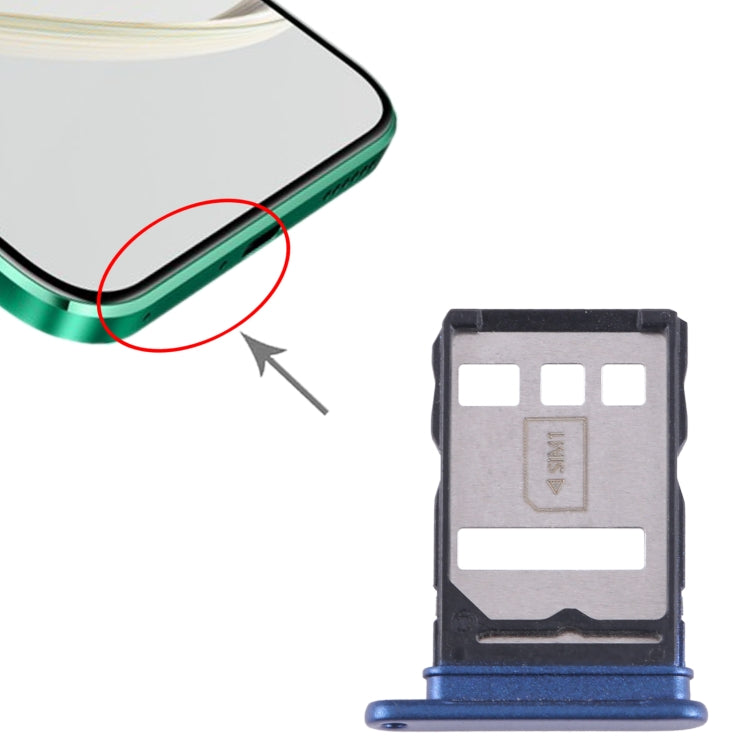 For Huawei nova 10Z SIM Card Tray (Blue) - Card Socket by buy2fix | Online Shopping UK | buy2fix