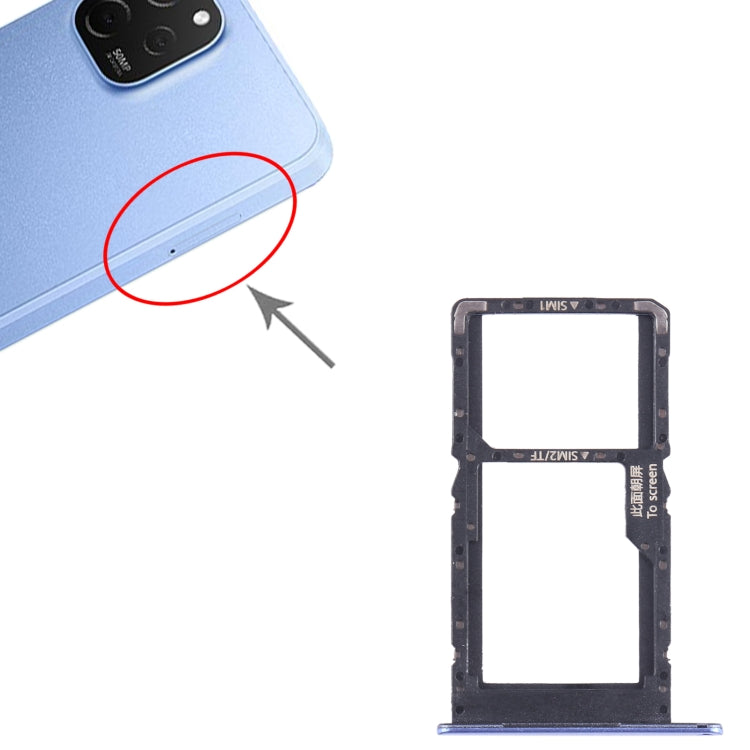 For Huawei Enjoy 50 SIM + SIM / Micro SD Card Tray (Blue) by buy2fix