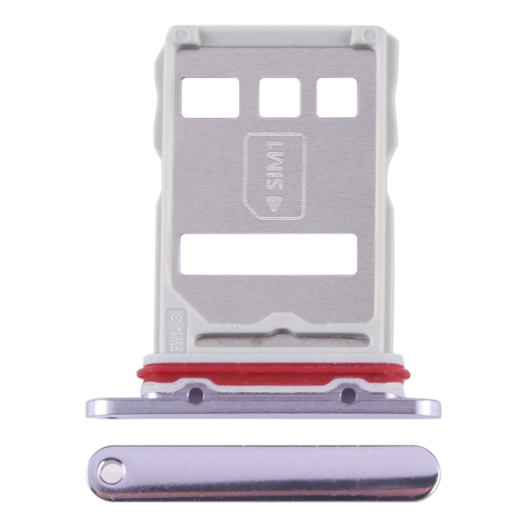 For Huawei Mate 50 SIM + NM Card Tray (Purple) - Card Socket by buy2fix | Online Shopping UK | buy2fix