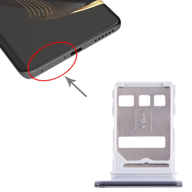 For Huawei nova 10 Pro SIM Card Tray (Black) - Card Socket by buy2fix | Online Shopping UK | buy2fix