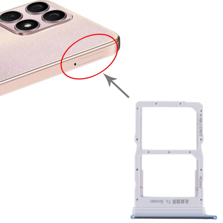 For Honor X30 Max SIM + SIM / NM Card Tray (Silver) by buy2fix