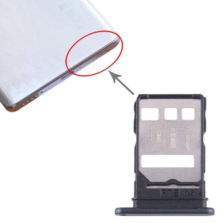 For Honor 70 Pro SIM + SIM Card Tray (Black) - Card Tray by buy2fix | Online Shopping UK | buy2fix
