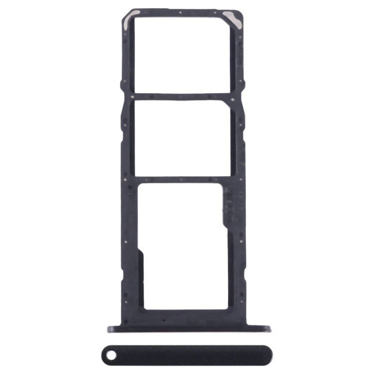For Honor X10 Lite SIM + SIM + Micro SD Card Tray (Black) - Card Tray by buy2fix | Online Shopping UK | buy2fix