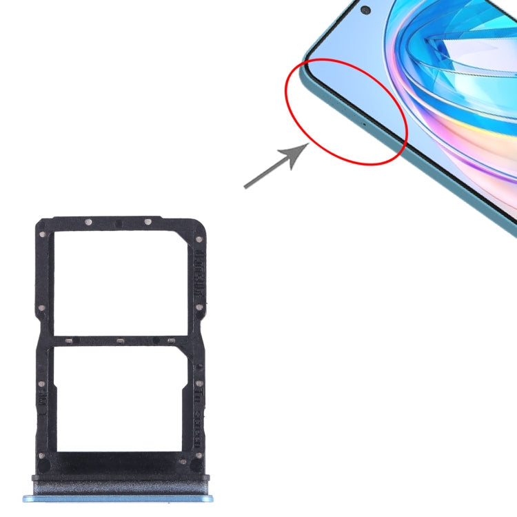 For Honor X8a SIM + SIM Card Tray (Blue) - Card Tray by buy2fix | Online Shopping UK | buy2fix