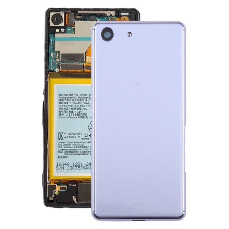 For Sony Xperia Ace Original Battery Back Cover with Camera Lens Cover(Purple) - Back Cover by buy2fix | Online Shopping UK | buy2fix