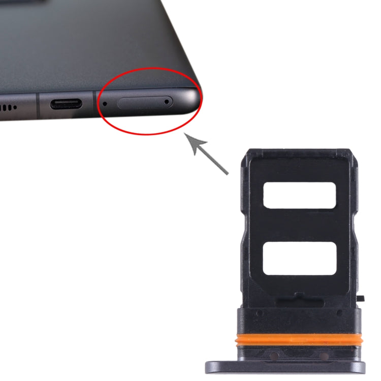 For Xiaomi 12 Pro SIM Card Tray + SIM Card Tray (Black) - Card Tray by buy2fix | Online Shopping UK | buy2fix