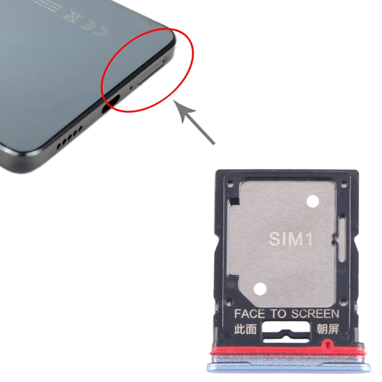 For Xiaomi Redmi Note 11T Pro+ SIM Card Tray + SIM Card Tray / Micro SD Card Tray (Blue) by buy2fix