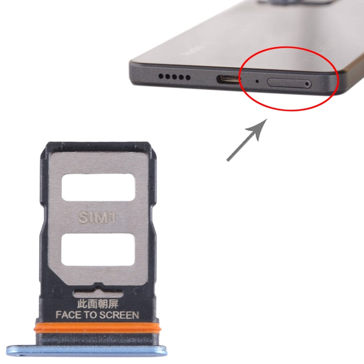 For Xiaomi Redmi Note 12 Pro 5G SIM Card Tray + SIM Card Tray (Blue) - Card Tray by buy2fix | Online Shopping UK | buy2fix