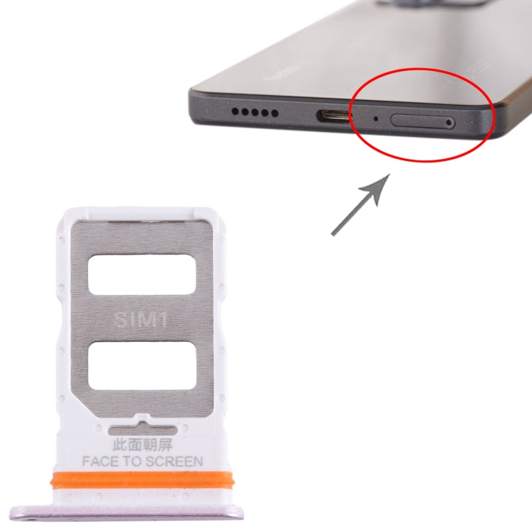 For Xiaomi Poco X5 Pro SIM Card Tray + SIM Card Tray (Pink) by buy2fix